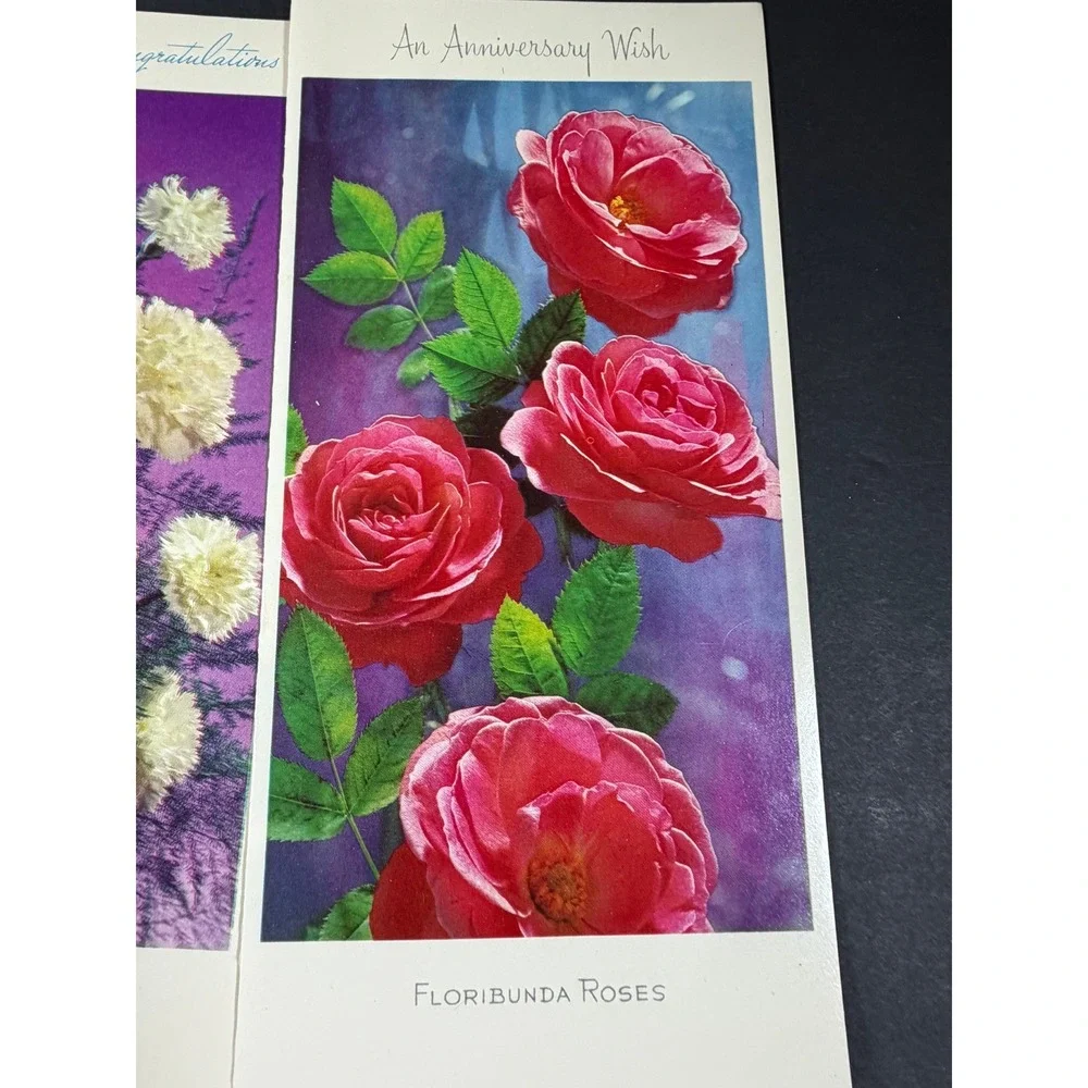 VTG Sunshine Card Co Greeting Cards Multicolor Floral B'day Wedding Ephemera